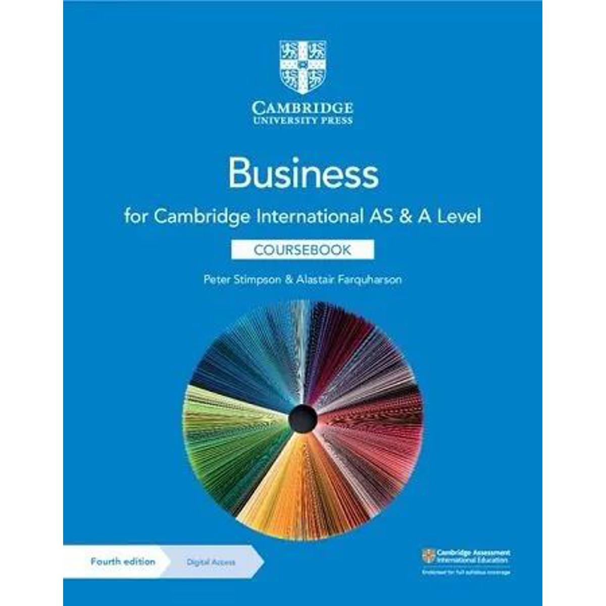 Business for International AS & A Level Coursebook 4th Edition by Peter Stimpson, Alastair Farquharson
