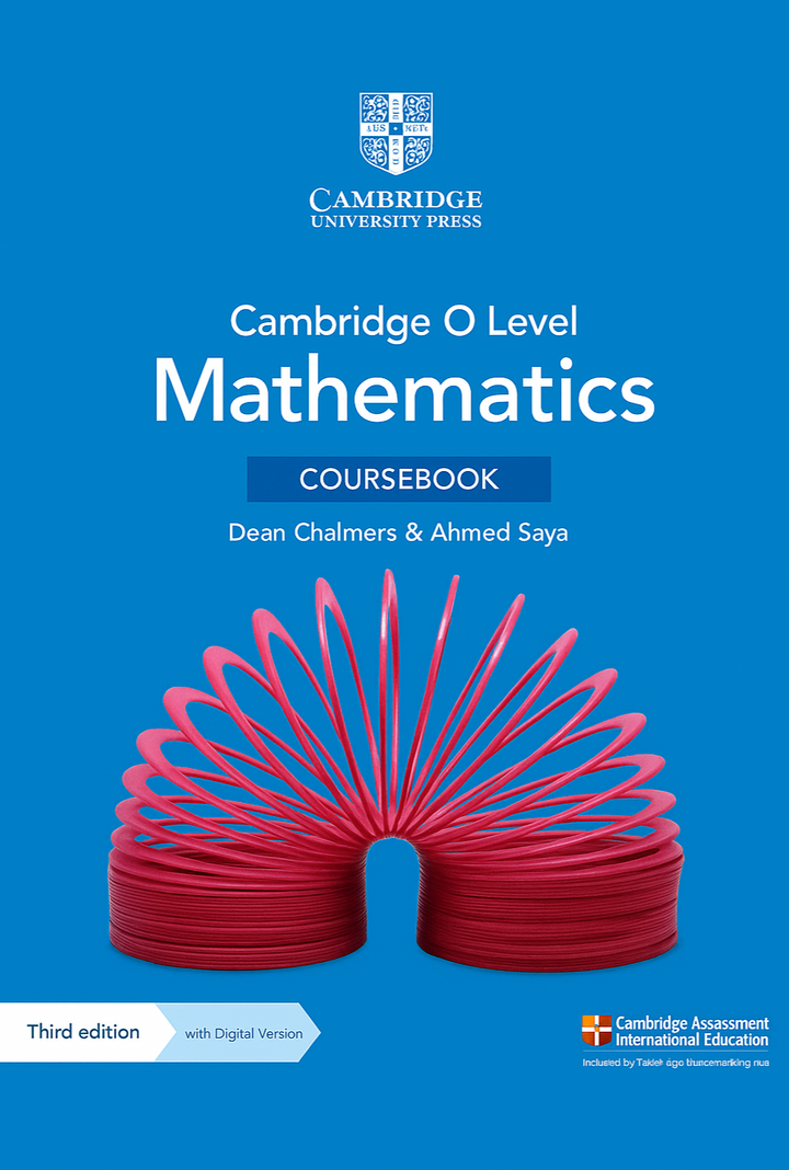 Cambridge o level mathematics coursebook dean chalmers and ahmed saaya third edition