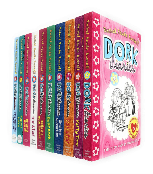 dork diaries 10 books set rachel renee russell