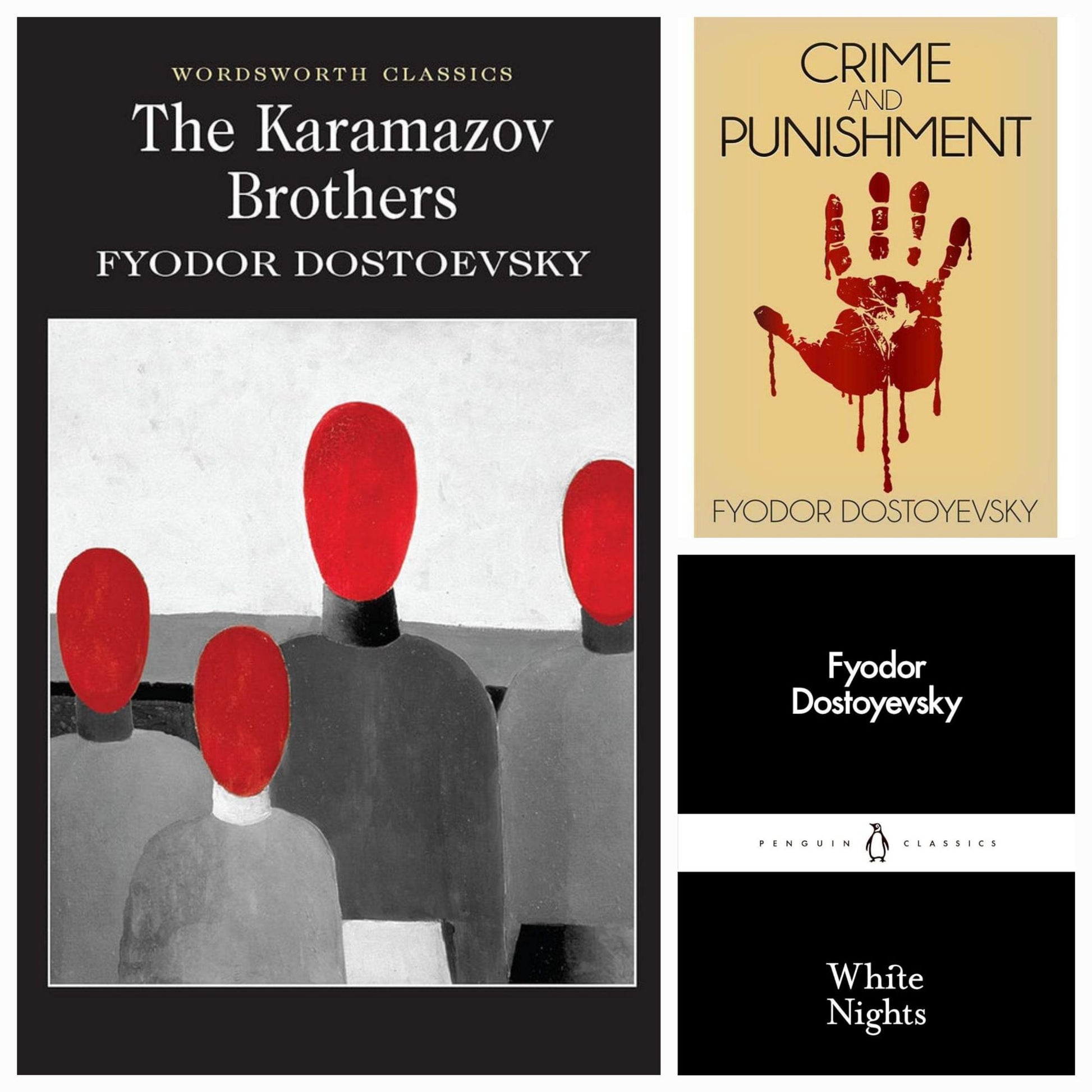 fyodor dostoevsky set of 3 books