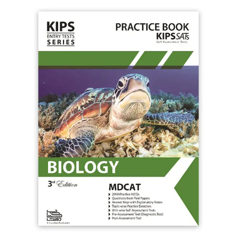 Kips Entry Test series biology practice book for mdcat 3rd edition