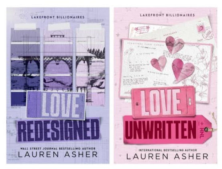 Love Redesigned and Love Unwritten book by lauren asher set of 2 books