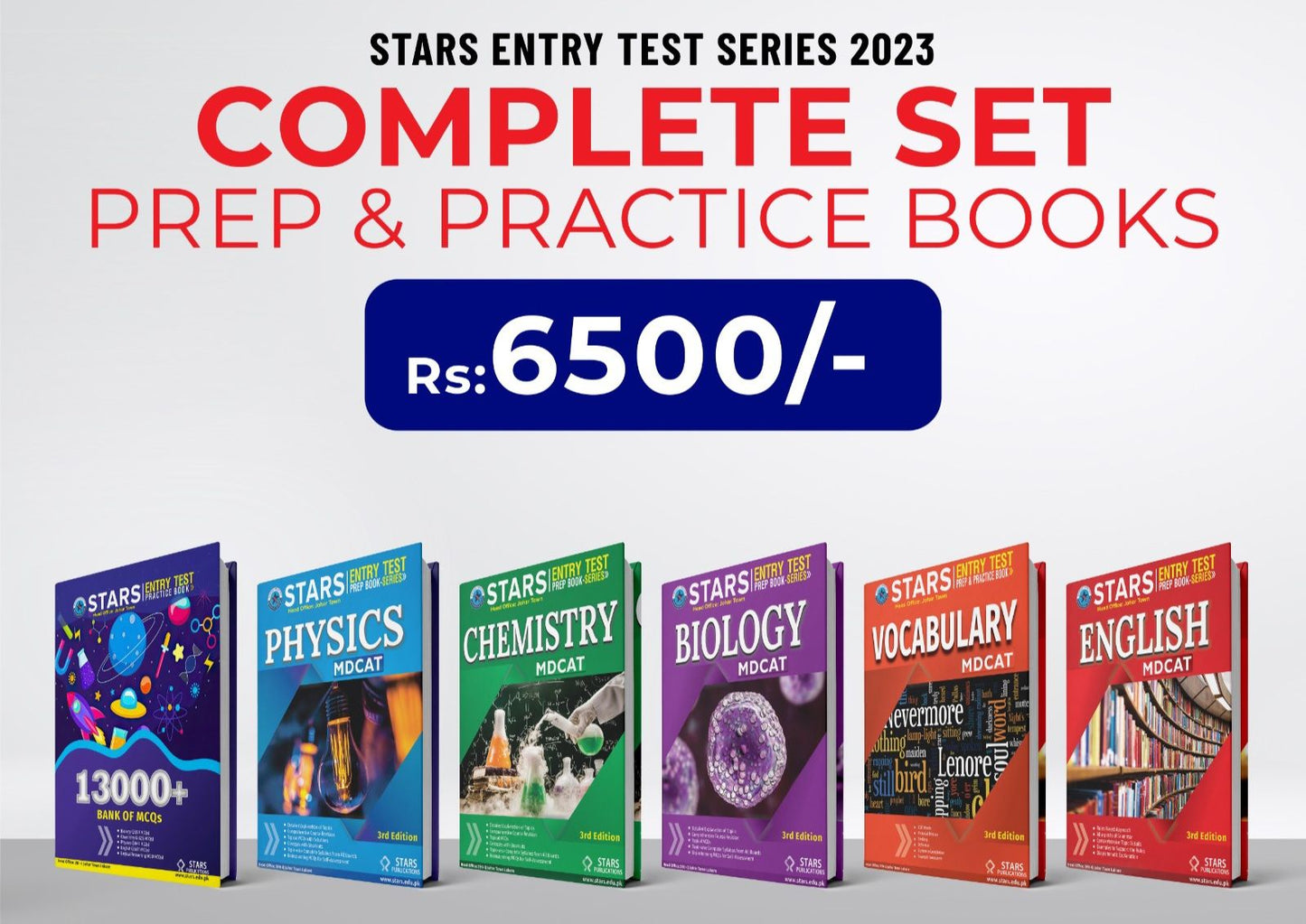 STAR Entry Test Series Complete set Preparation and practice books Mdcat , nums