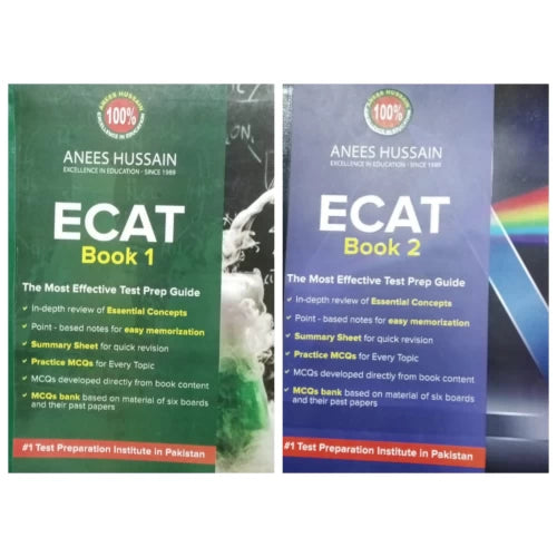 Anees hussain ECAT book 1 and 2 latest 2025 edition