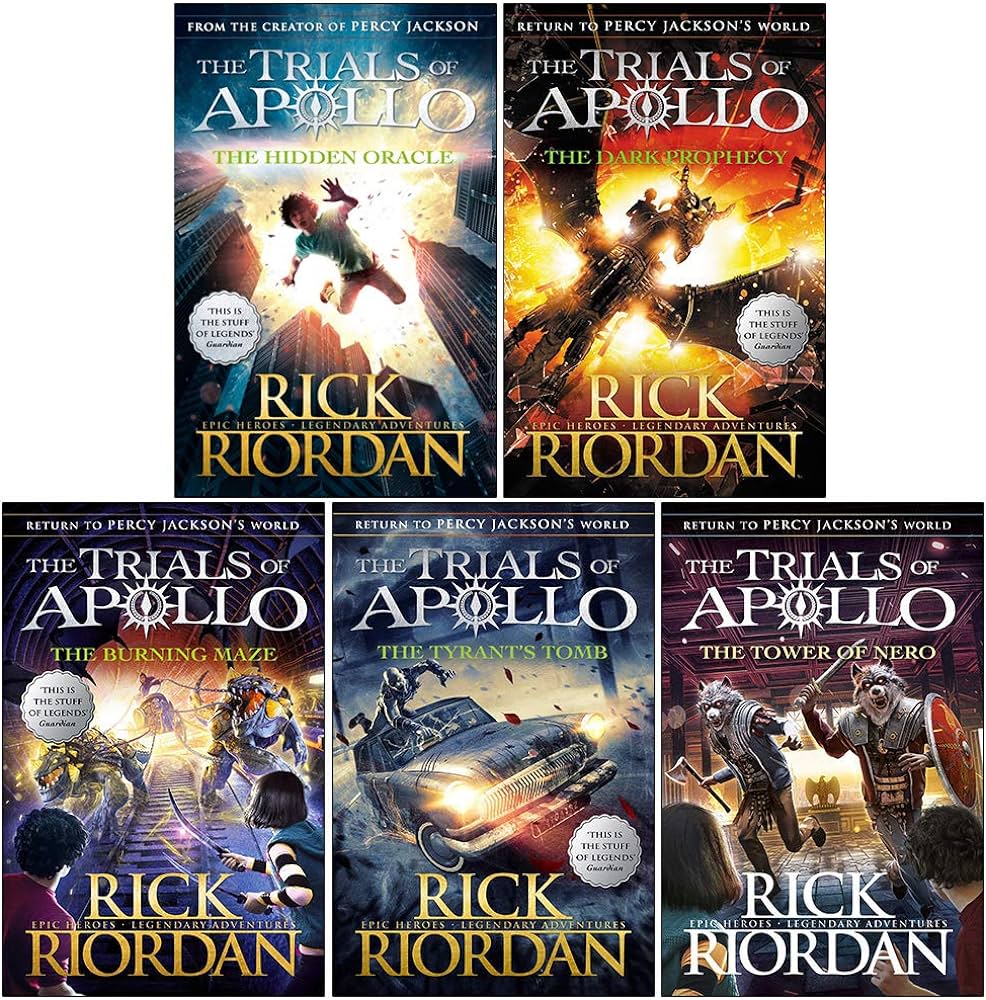 The trials of apollo series by rick riordan 5 books set