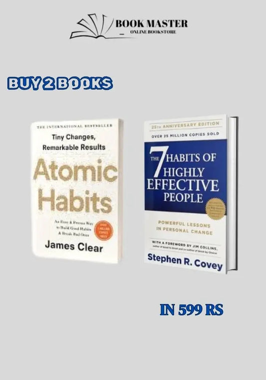 The 7 Habits Of Highly Effective People By Stephen R. Covey / Atomic Habits By James Clear set of 2 books