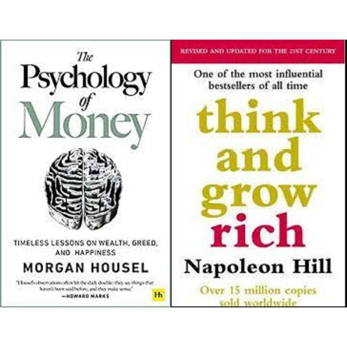 Think And Grow Rich By Napoleon Hill / Psychology Of Money By Morgan Housel set of 2 books