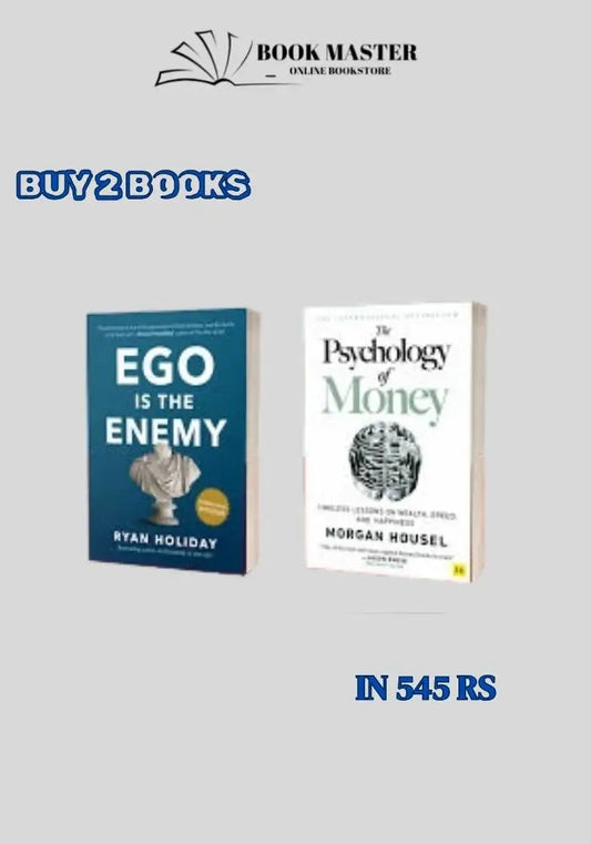 Ego_Is The Enemy By Ryan Holiday / Psychology Of Money By _Morgan Housel set of 2 books